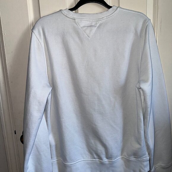 Tommy Hilfiger Long Sleeve White Crewneck Swearshirt Men 78J7731 - Picture 3 of 10